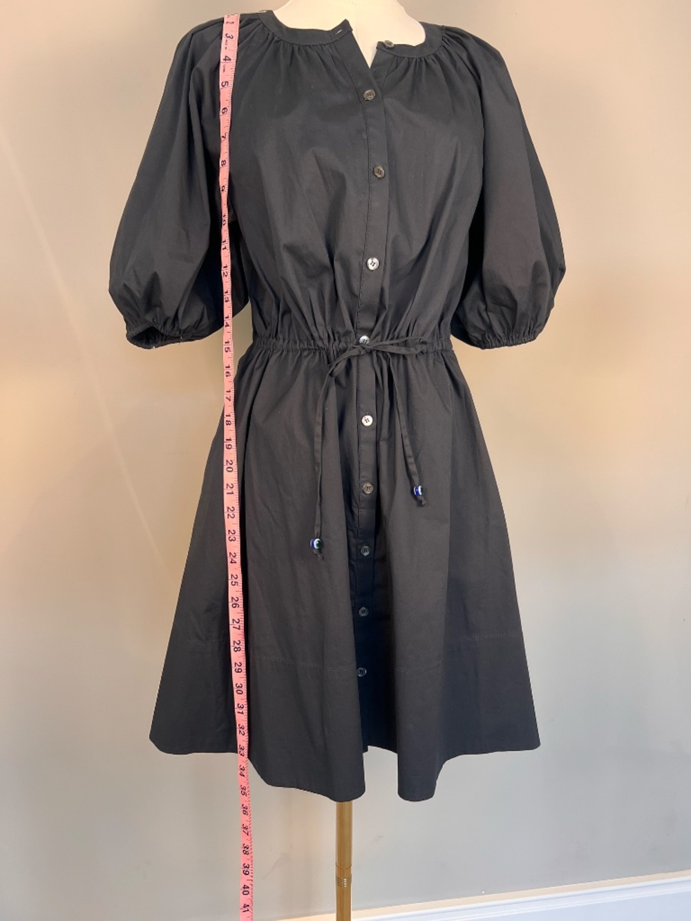 STAUD - Crewneck Black Mini Dress - Size 0 - Picture 2 of 5
